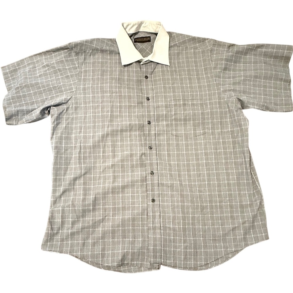 Donald‎ J Trump Signature Collection Plaid Short Sleeve Button Up Shirt